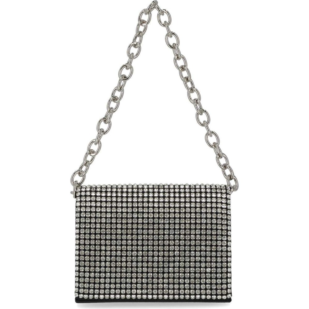 Jessica McClintock Shoulder Bag Black/Silver One Size Crystal Embellished
